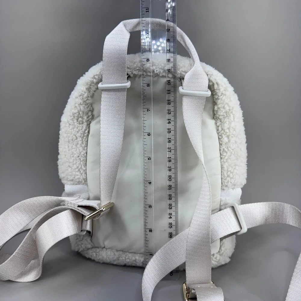 Lululemon City Adventurer Nano Backpack O/S White Fleece Sherpa Cozy Athleisure
